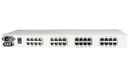 Fiber-30Voice + 4E1 + 4GE + 4RS232 Multiplexer