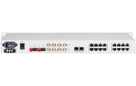 Fiber-16Voice + 4E1 + 4FE Mux(Physical isolation)