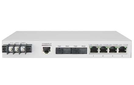 2 Optical + 4UTP Cascade GE Converter