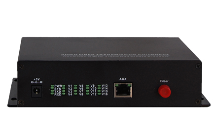 16*Video+1*Reverse Date Fiber Transceiver（Black）
