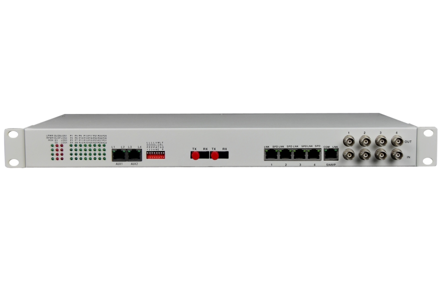 Fiber-32Voice + 4E1 +4*FE( Physical  Isolation)   Multiplexe