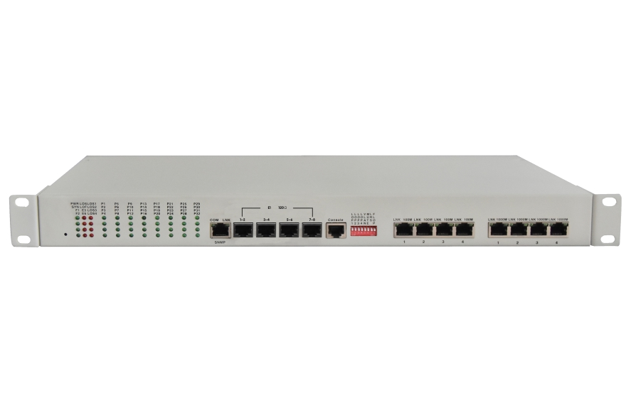 Fiber-32Voice + 4E1 +2GE+ 4FE+2*serial data Mux(Physical iso