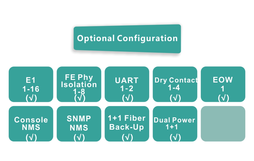 16E1+8xFE(Physical isolation)  1+1 PDH  Multiplexer