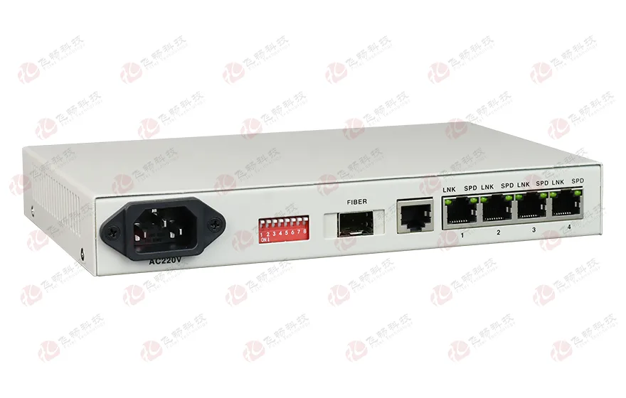飞畅科技-普通型 4路千兆电 光纤收发器