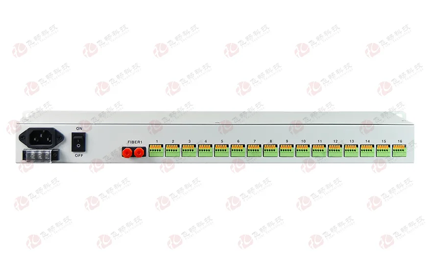 飞畅科技-4路百兆以太+16路RS232/422/485/TTL 光纤收发器