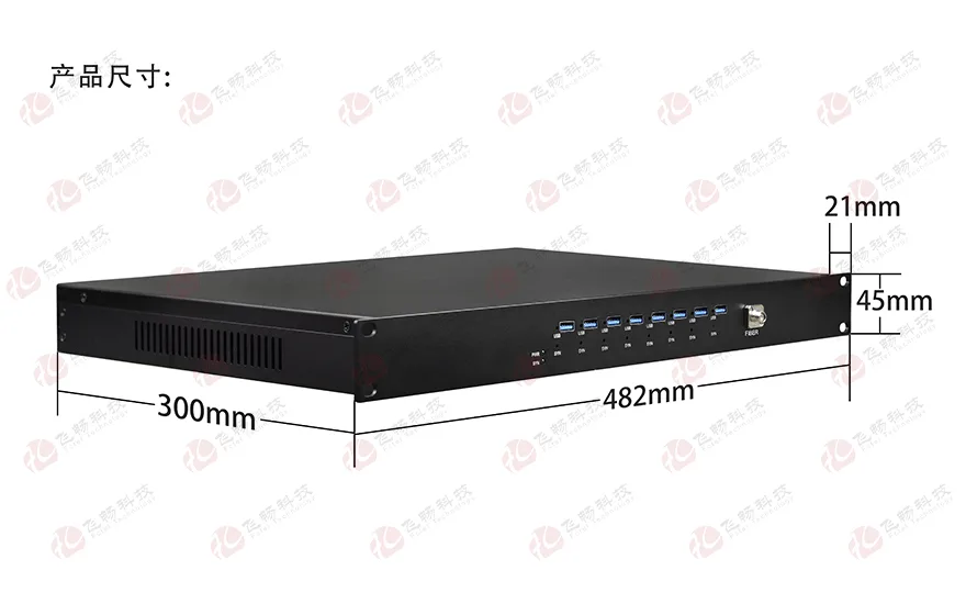 飞畅科技-8路USB3.0 光端机